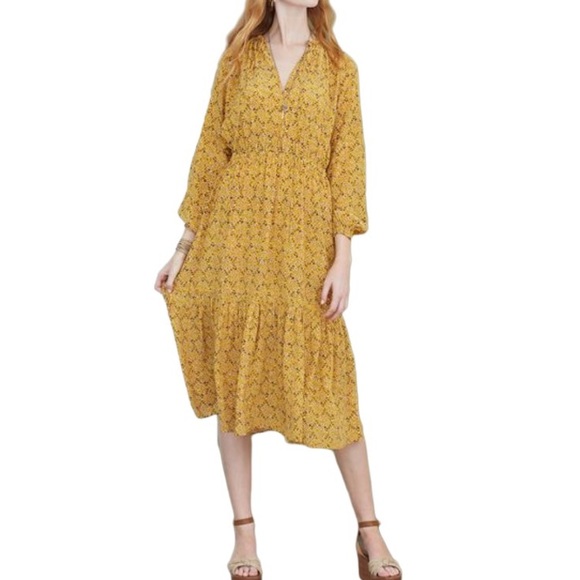 Chan Luu Dresses & Skirts - CHAN LUU Maybelle Dress Silk Peasant Bohemian S